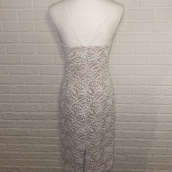 Dress the Population Tegan Illusion Mesh Embroidered Lace Cocktail Dress NEW S - Picture 8 of 13